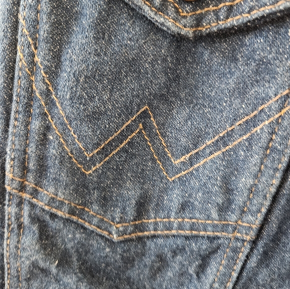 Vintage Wrangler Sherpa Denim Jacket 100% Cotton Made In USA - Picture 5 of 12